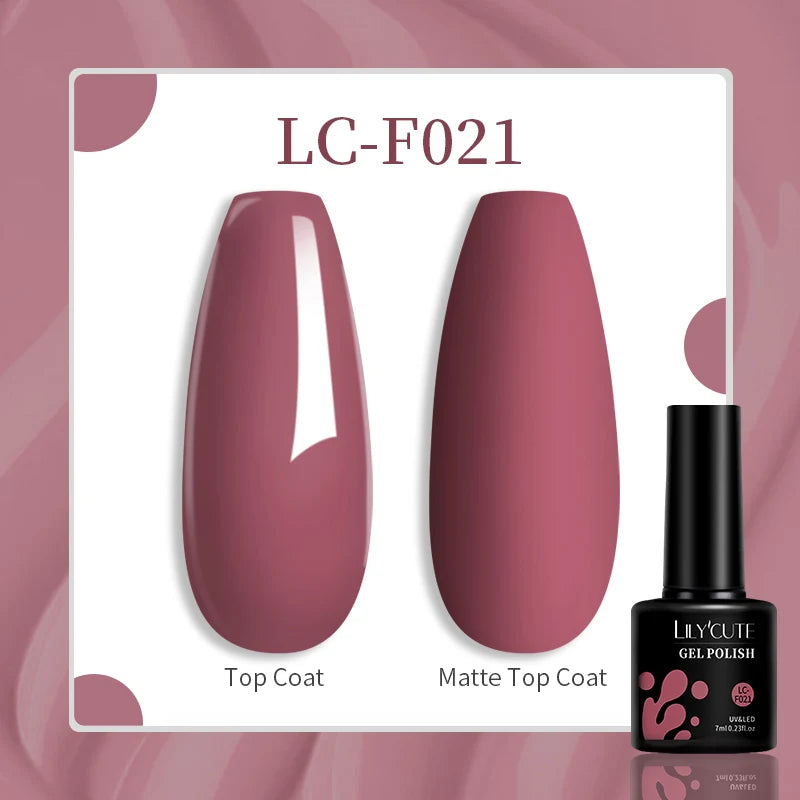 Vibrant LILYCUTE 129 Colors Gel Polish - 7ML Perfection