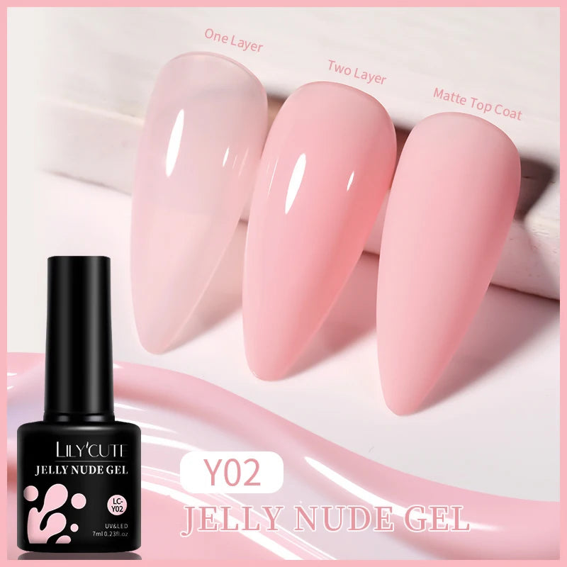 Vibrant LILYCUTE 129 Colors Gel Polish - 7ML Perfection