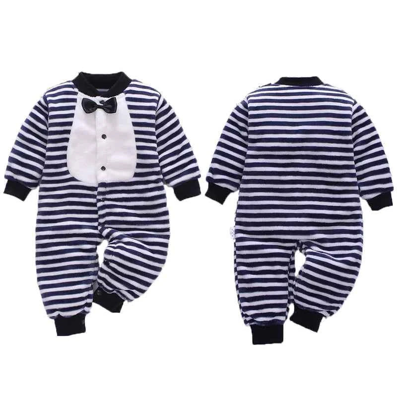 Cozy Flannel Infant Jumpsuit for Newborns 0-18 Months