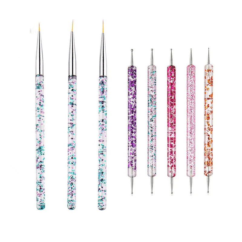 Precision Nail Art Brush Set: 5/20 Pcs for Masterful Designs