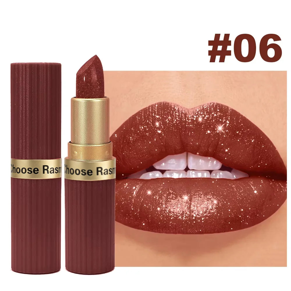 Pearlescent Pink Velvet Lipstick: Long-Lasting & Waterproof