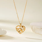 Forever Love Heart & Moon Necklace for Mom & Daughter