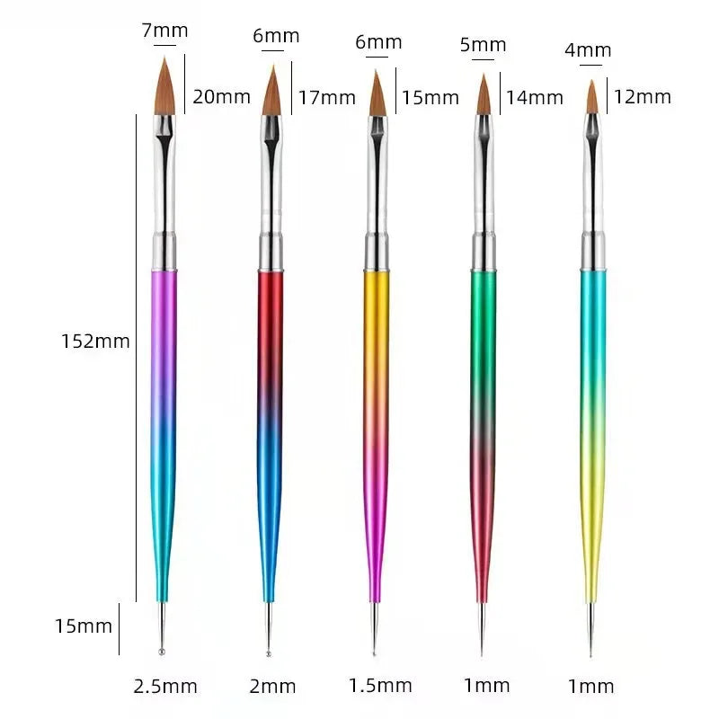 Precision Nail Art Brush Set: 5/20 Pcs for Masterful Designs