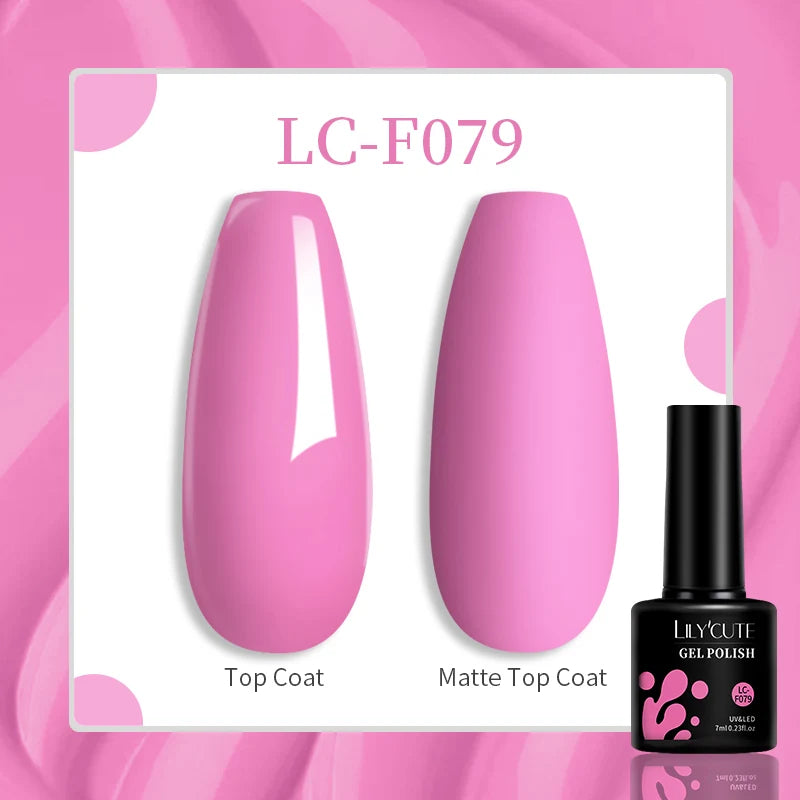 Vibrant LILYCUTE 129 Colors Gel Polish - 7ML Perfection