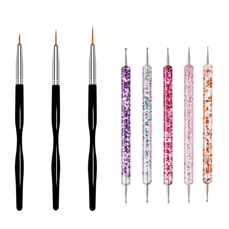Precision Nail Art Brush Set: 5/20 Pcs for Masterful Designs