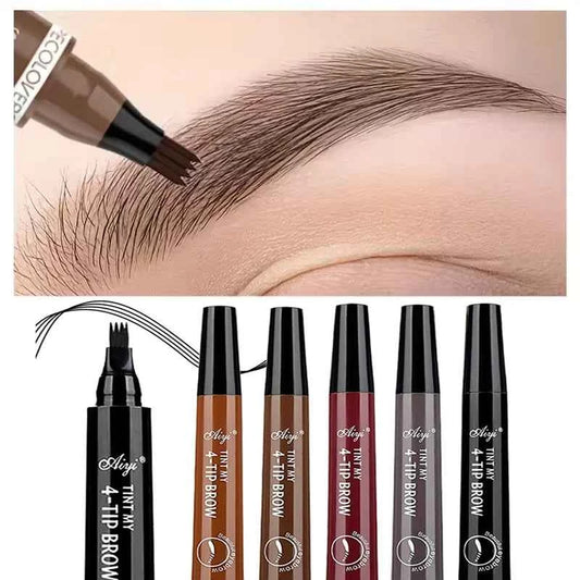 Four Fork Eyebrow Pencil: Natural & Waterproof Colors