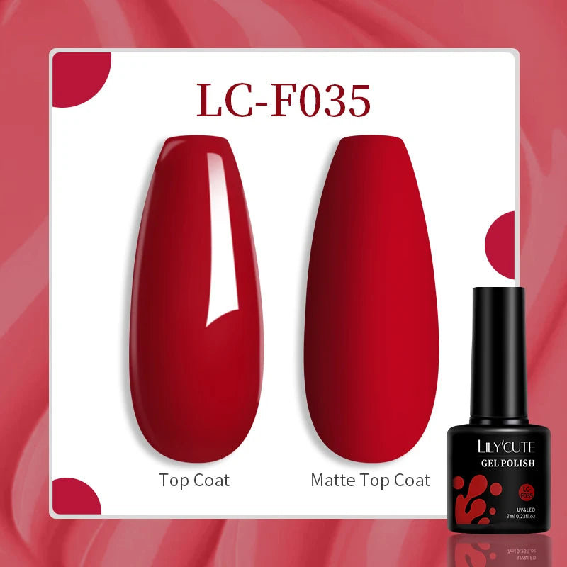 Vibrant LILYCUTE 129 Colors Gel Polish - 7ML Perfection