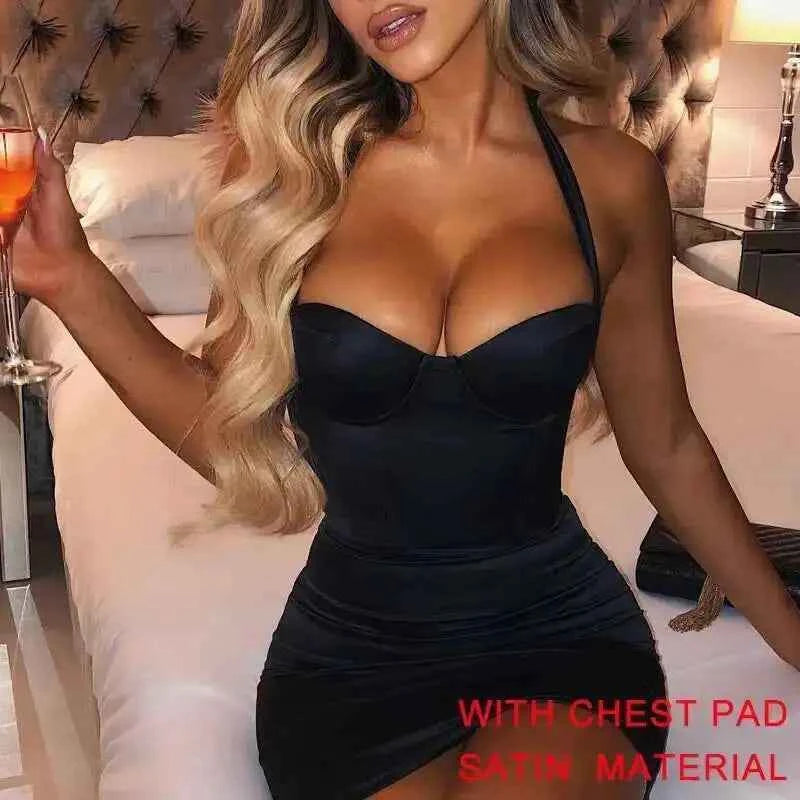 Elegant Glitter Bodycon Mini Dress for Summer Nights