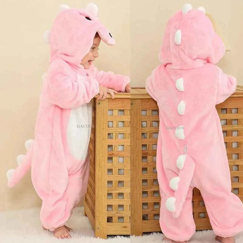 Cozy Unicorn & Dinosaur Baby Rompers for Boys & Girls