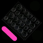 Elegant 24pcs Gradient Long Coffin Press-On Nails