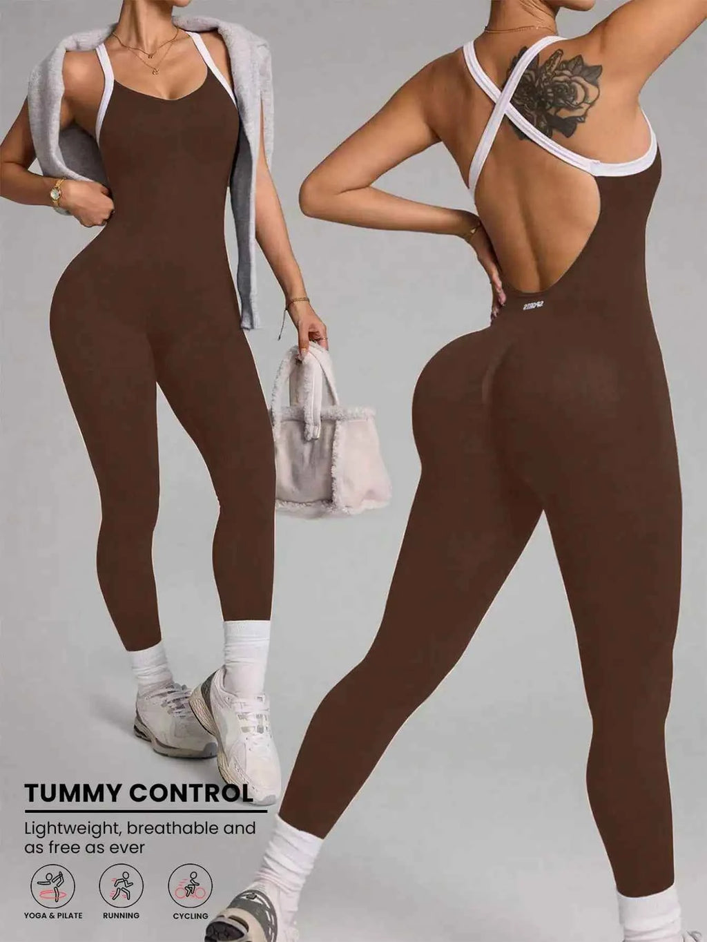 Seamless Yoga Jumpsuit: Quick-Dry Fitness Essential