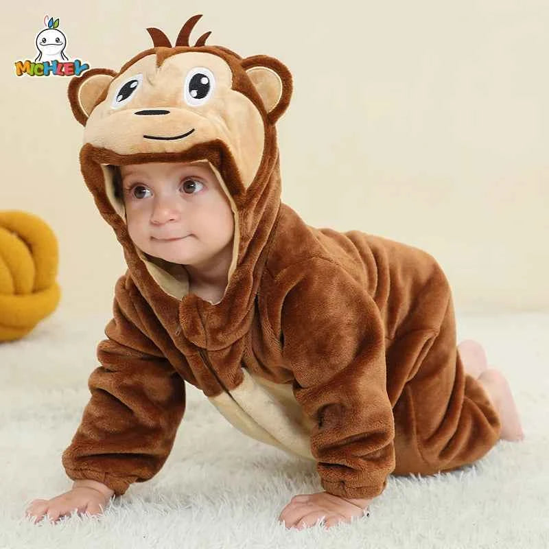Adorable Monkey Onesie Jumpsuit for Newborns