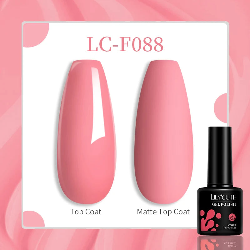 Vibrant LILYCUTE 129 Colors Gel Polish - 7ML Perfection