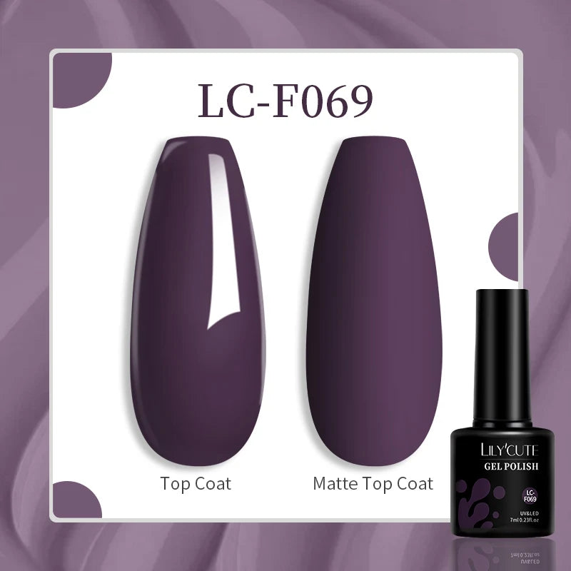 Vibrant LILYCUTE 129 Colors Gel Polish - 7ML Perfection