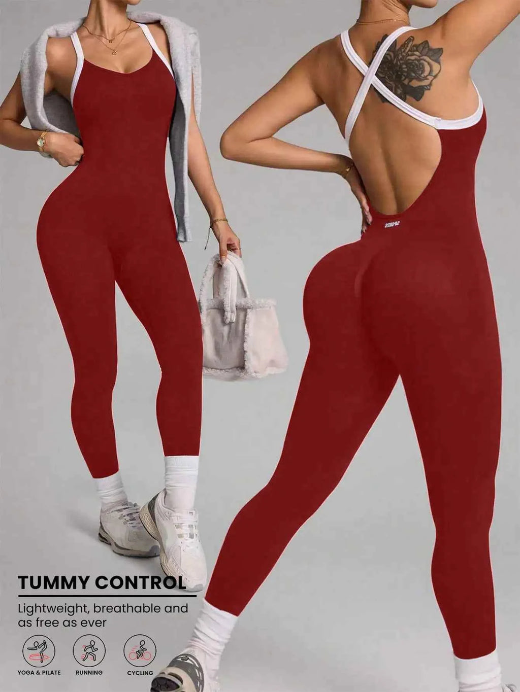 Seamless Yoga Jumpsuit: Quick-Dry Fitness Essential