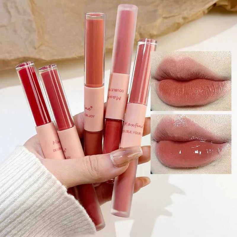 Long-Lasting Double End Lip Gloss: Gloss & Matte Finish