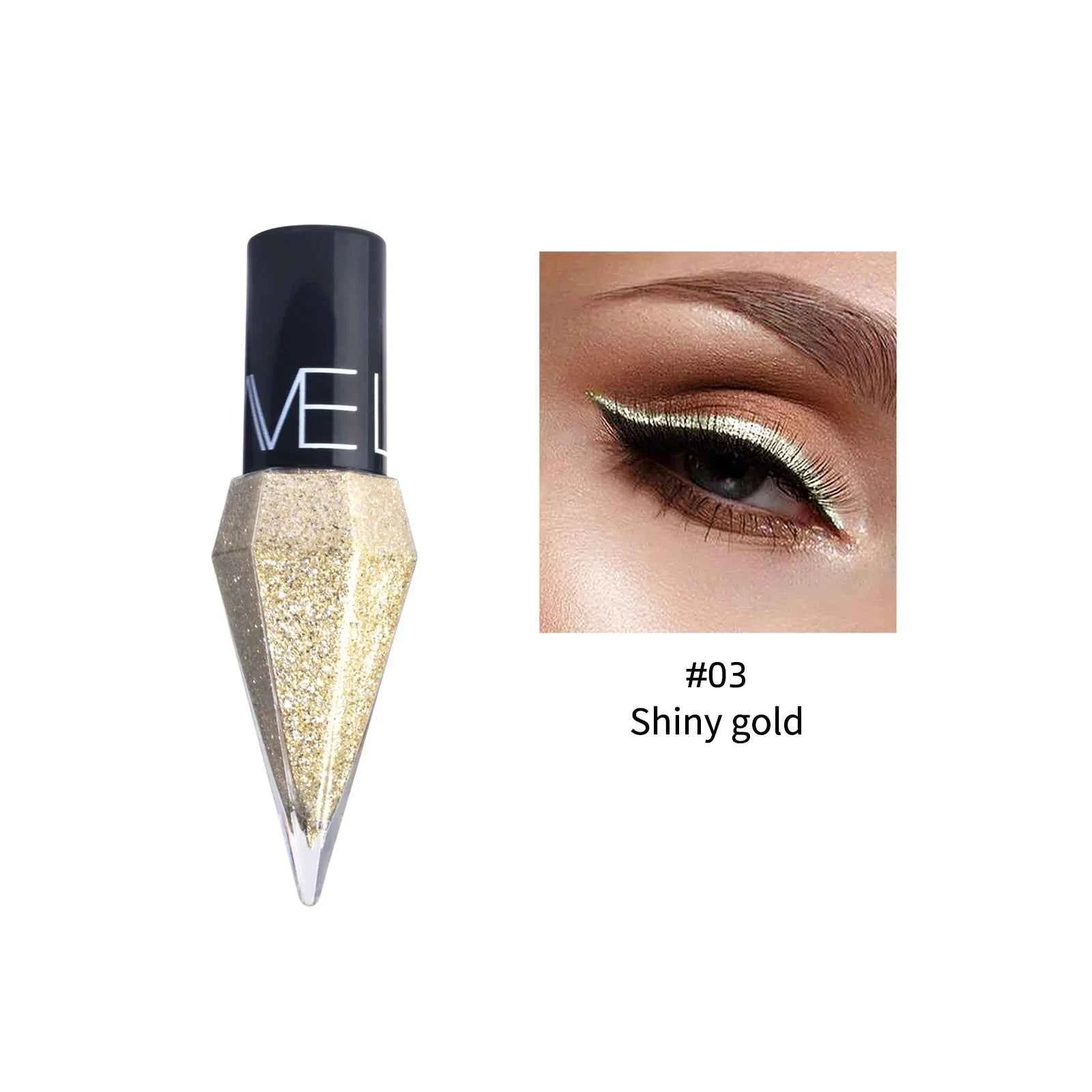Diamond Sparkling Liquid Eyeliner: Quick-Dry & Waterproof