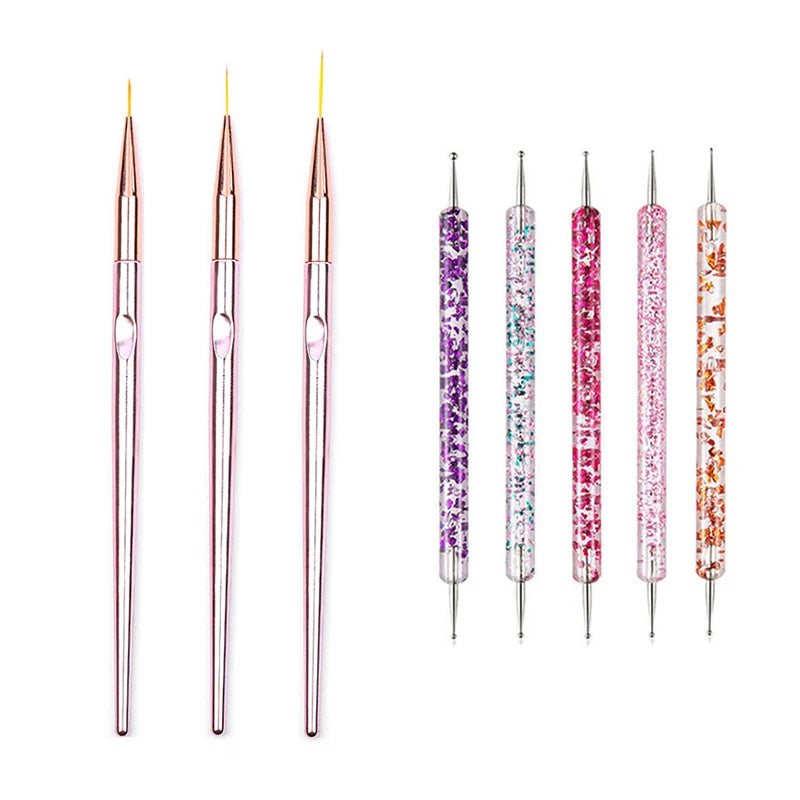 Precision Nail Art Brush Set: 5/20 Pcs for Masterful Designs