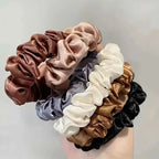 Satin Softness: 6pcs Luxury Hair Scrunchies for Women