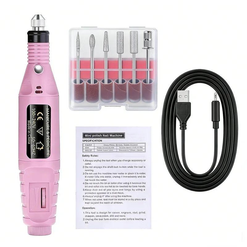 Precision Nail Drill Set for Professional Home Manicures
