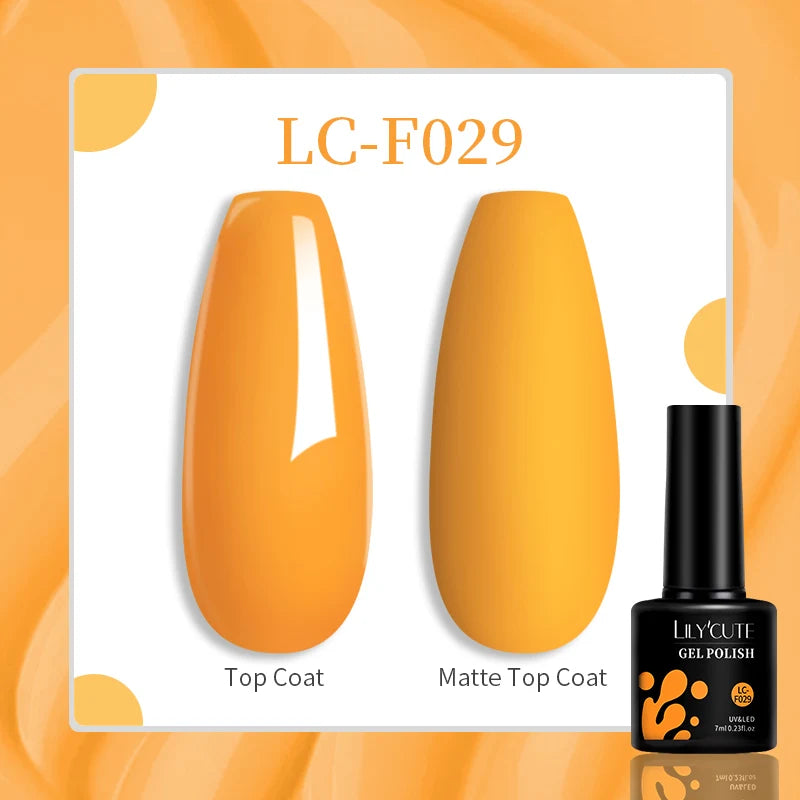 Vibrant LILYCUTE 129 Colors Gel Polish - 7ML Perfection