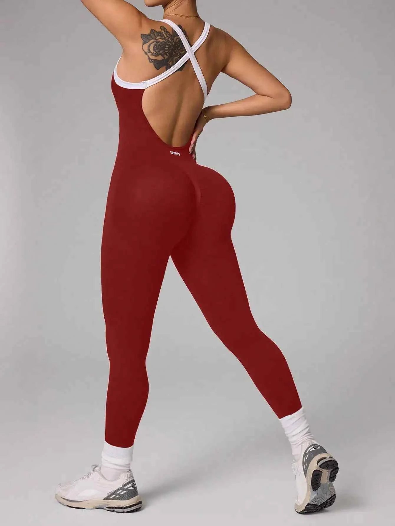Seamless Yoga Jumpsuit: Quick-Dry Fitness Essential