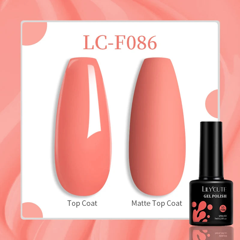 Vibrant LILYCUTE 129 Colors Gel Polish - 7ML Perfection