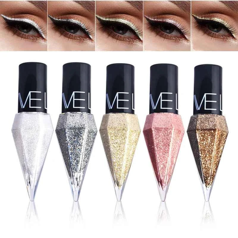 Diamond Sparkling Liquid Eyeliner: Quick-Dry & Waterproof