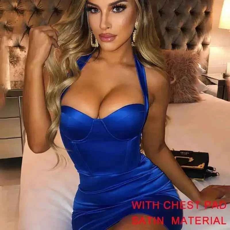 Elegant Glitter Bodycon Mini Dress for Summer Nights