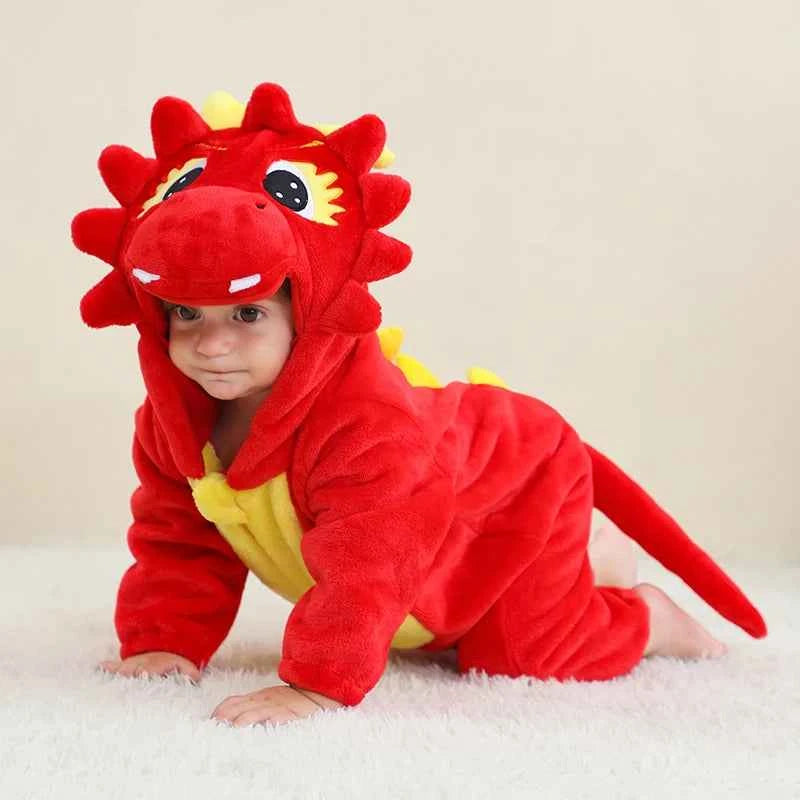Cozy Unicorn & Dinosaur Baby Rompers for Boys & Girls