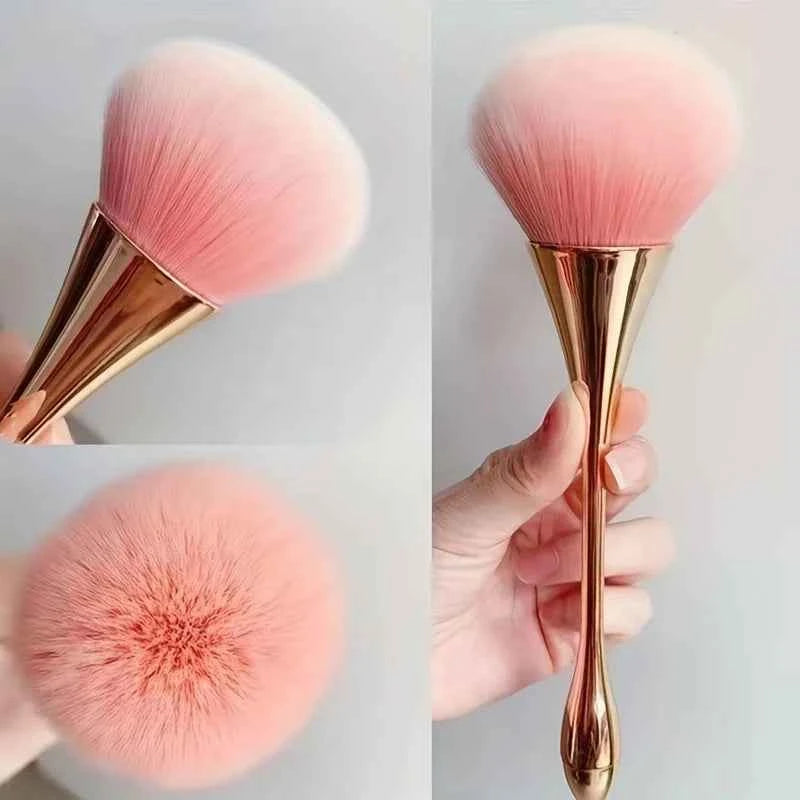 Soft Rose Golden Brush Set: Highlight, Blush & Powder
