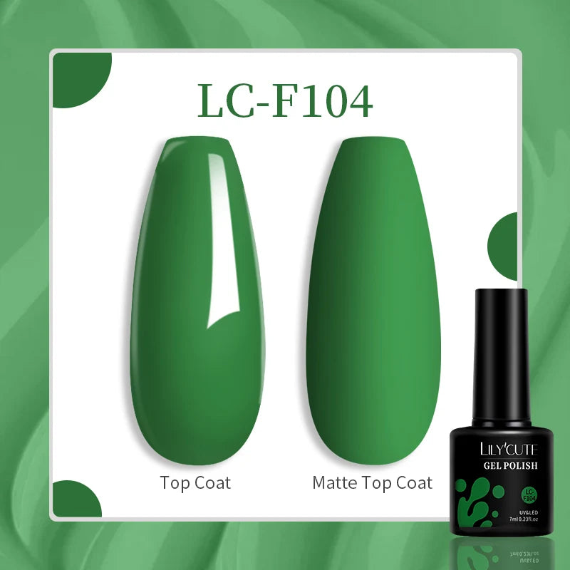 Vibrant LILYCUTE 129 Colors Gel Polish - 7ML Perfection