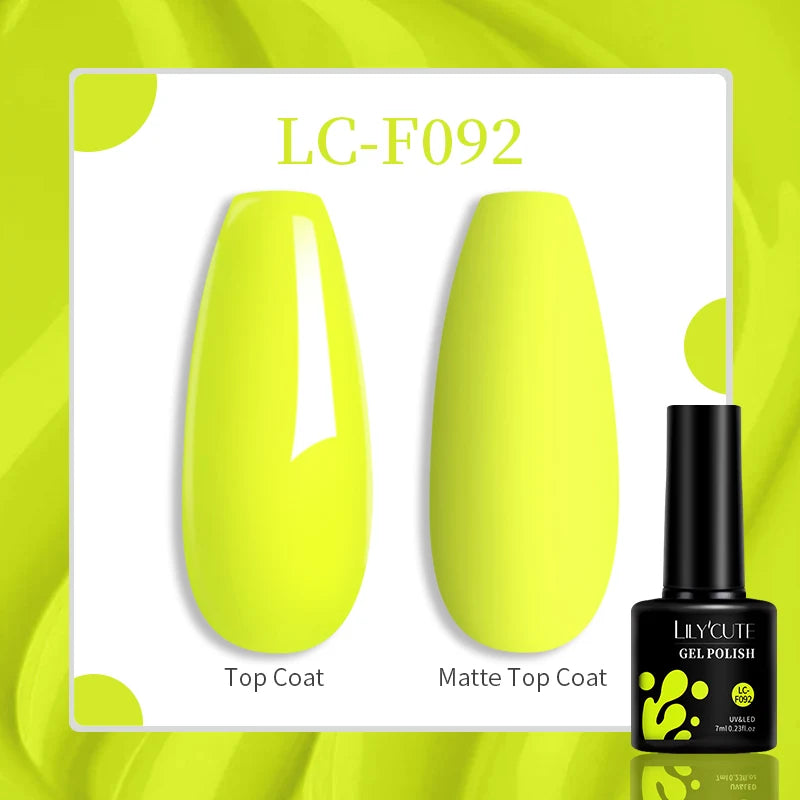 Vibrant LILYCUTE 129 Colors Gel Polish - 7ML Perfection
