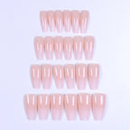 Elegant 24pcs Gradient Long Coffin Press-On Nails