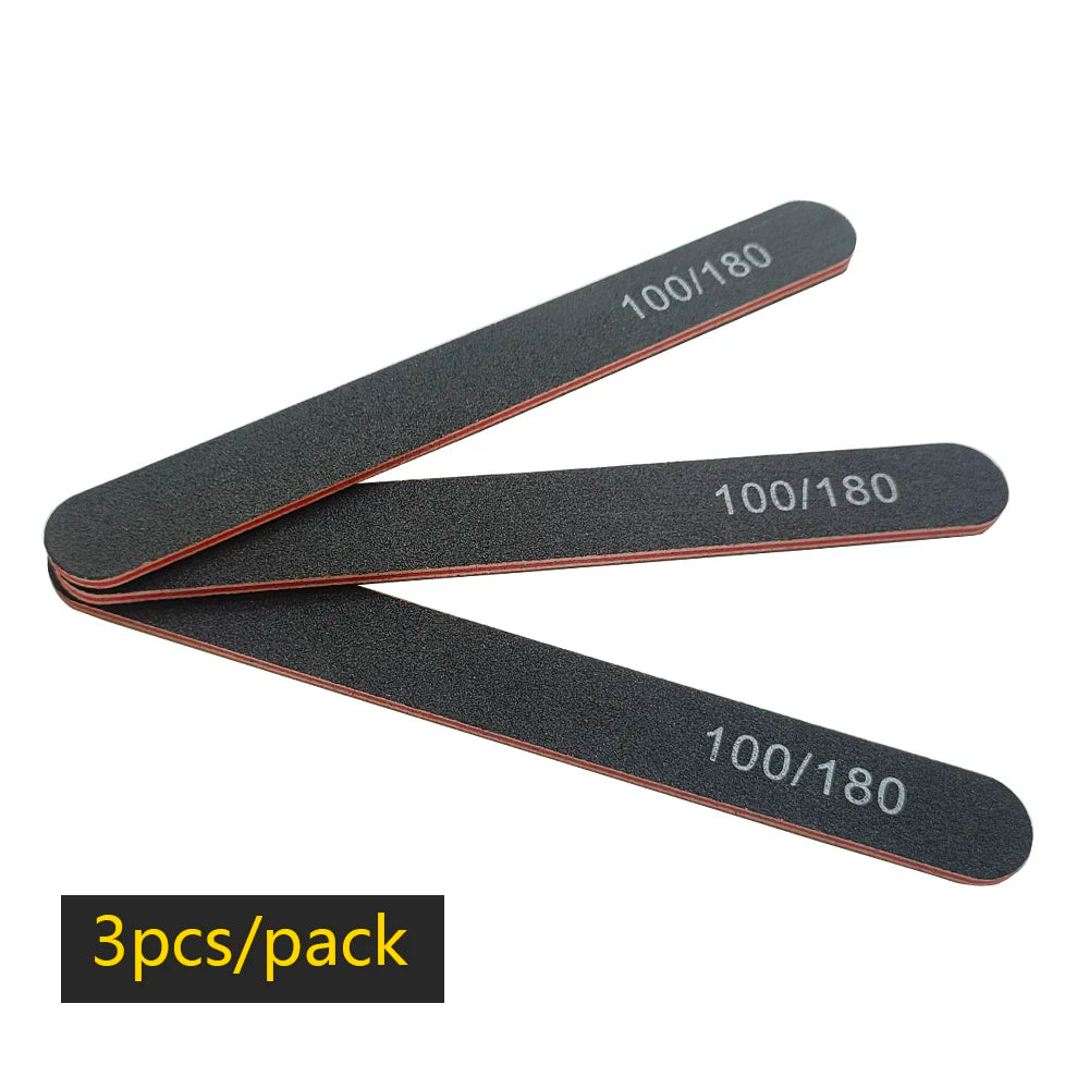 Precision Half Moon Nail File Buffer - 100/180 Grit