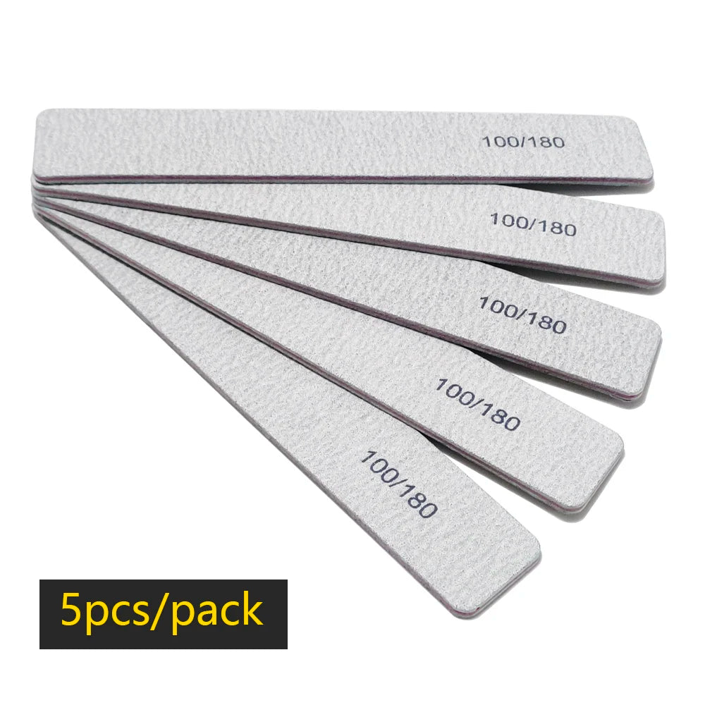 Precision Half Moon Nail File Buffer - 100/180 Grit