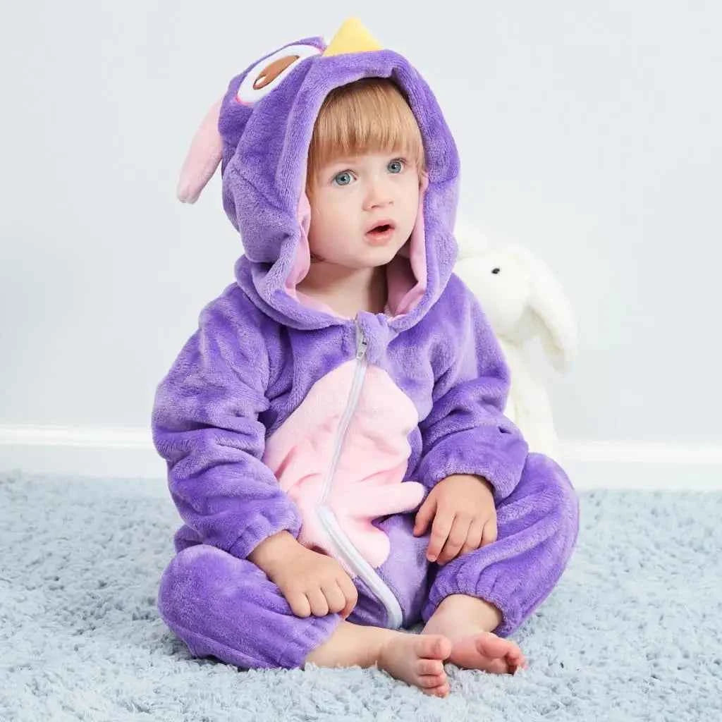 Cozy Unicorn & Dinosaur Baby Rompers for Boys & Girls
