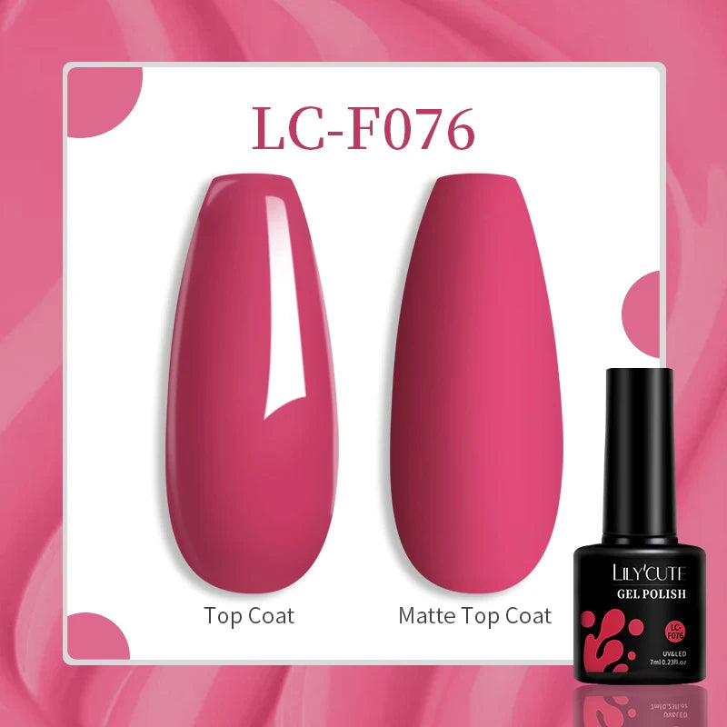 Vibrant LILYCUTE 129 Colors Gel Polish - 7ML Perfection