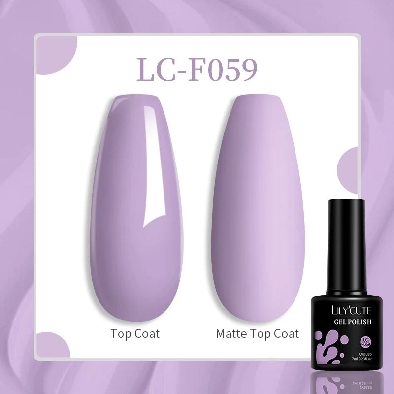 Vibrant LILYCUTE 129 Colors Gel Polish - 7ML Perfection