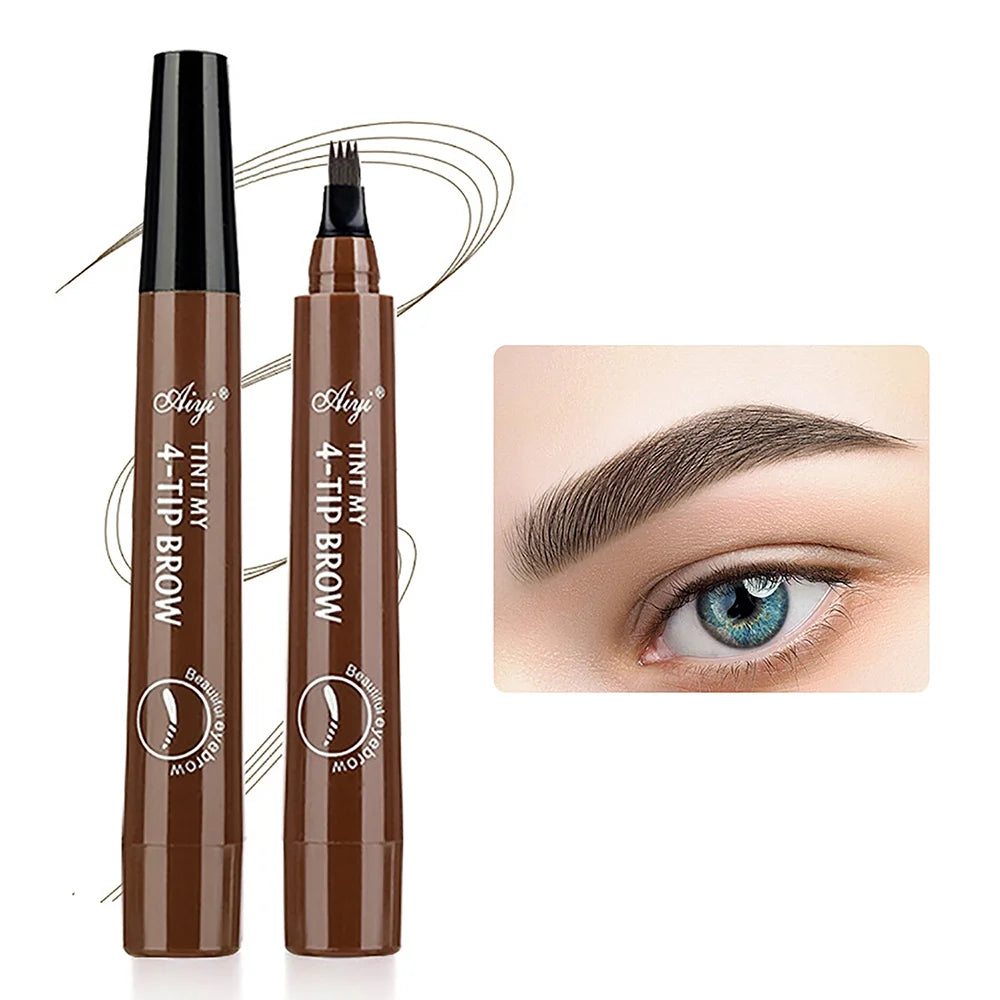 Four Fork Eyebrow Pencil: Natural & Waterproof Colors