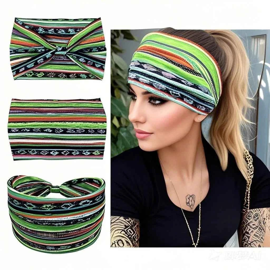 Bohemian Cotton Headscarf for Effortless Style