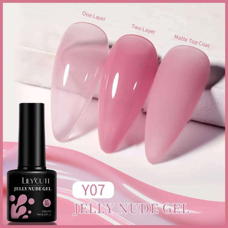 Vibrant LILYCUTE 129 Colors Gel Polish - 7ML Perfection