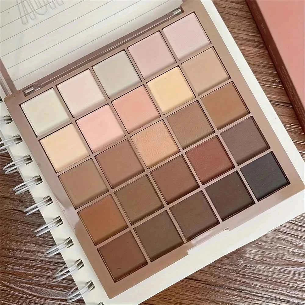 Versatile 25-Color Eyeshadow Palette: Earth Tones