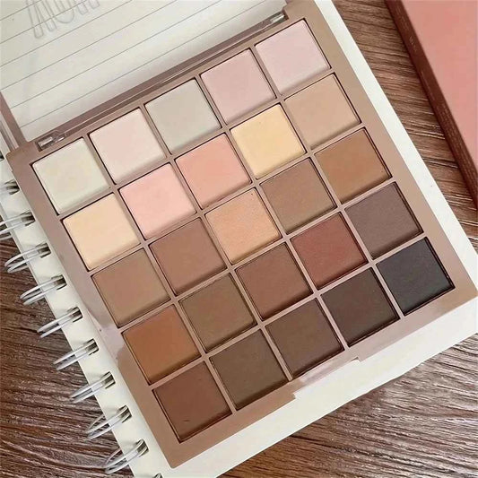 Versatile 25-Color Eyeshadow Palette: Earth Tones
