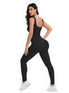 Stylish Sleeveless Jumpsuit: Perfect Fit with Built-In Support