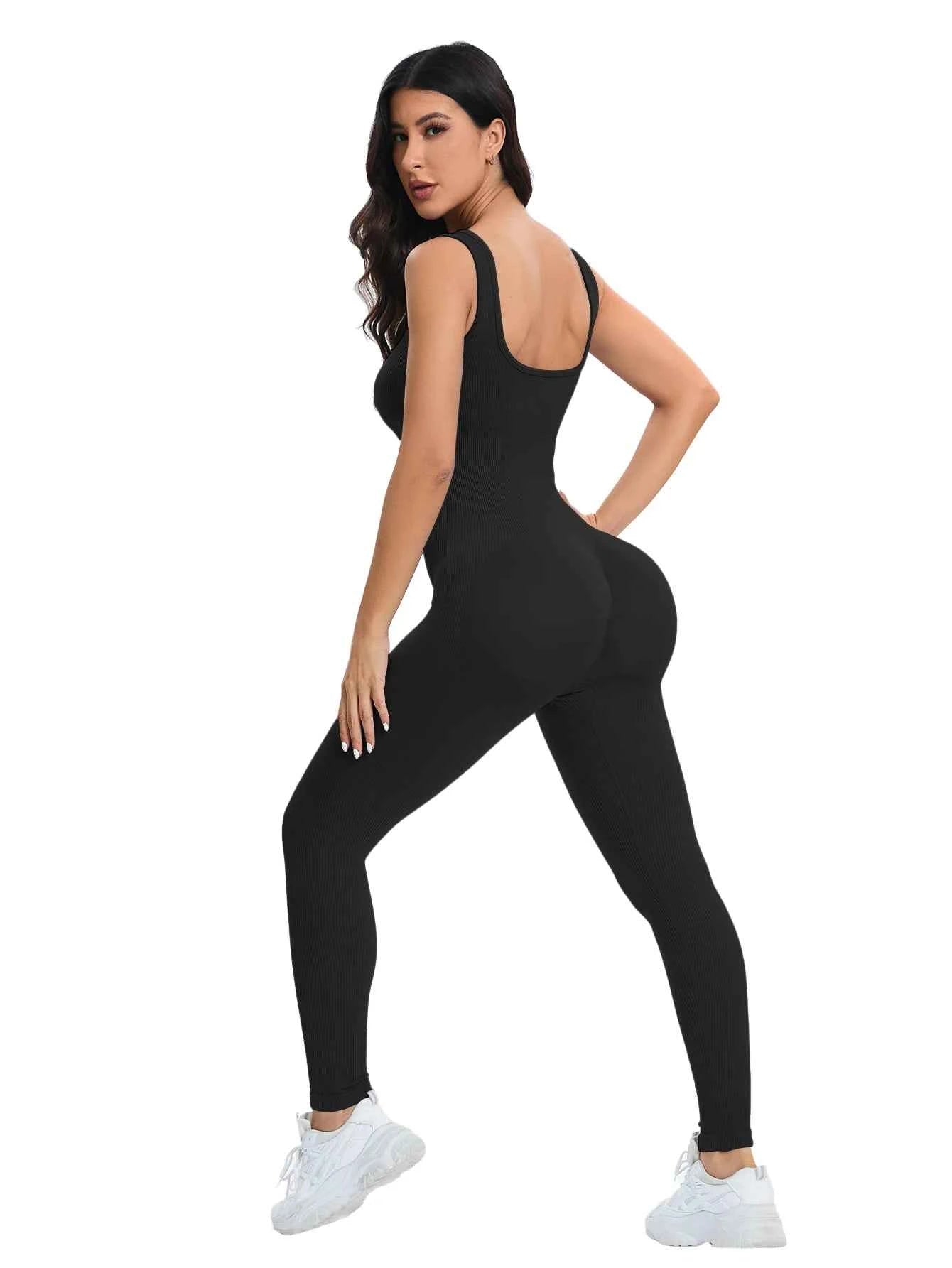 Stylish Sleeveless Jumpsuit: Perfect Fit with Built-In Support