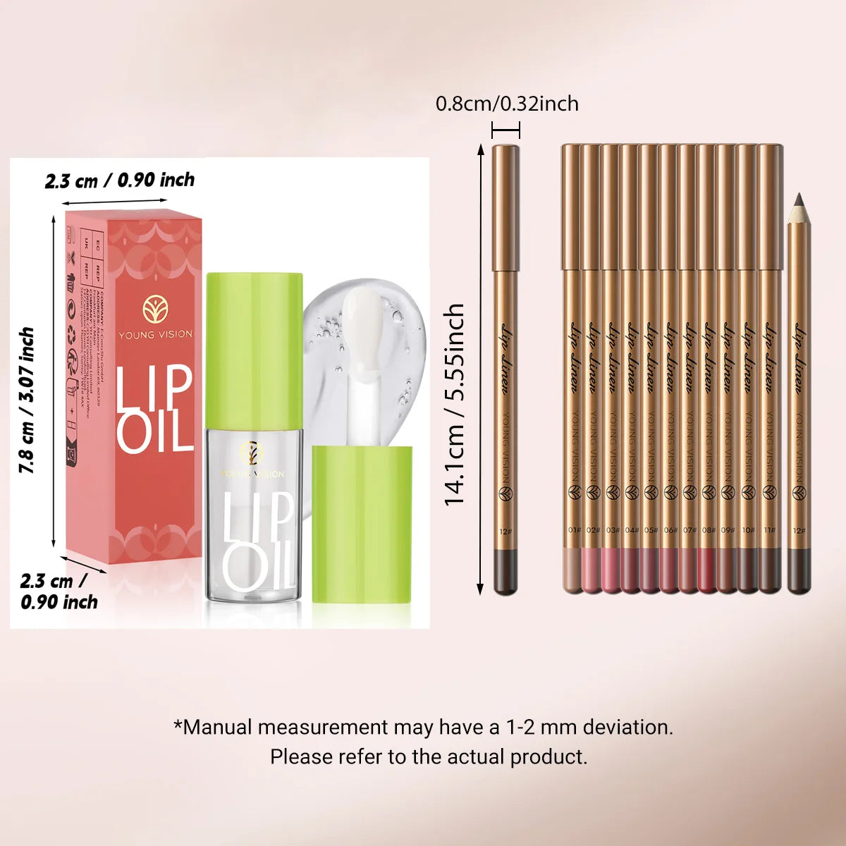 Elevate Your Look: USHAS 12-Color Lipstick & Liner Duo