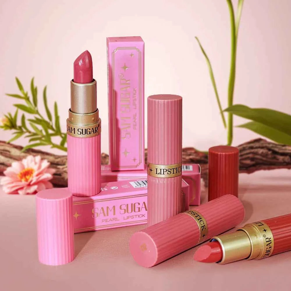 Pearlescent Pink Velvet Lipstick: Long-Lasting & Waterproof