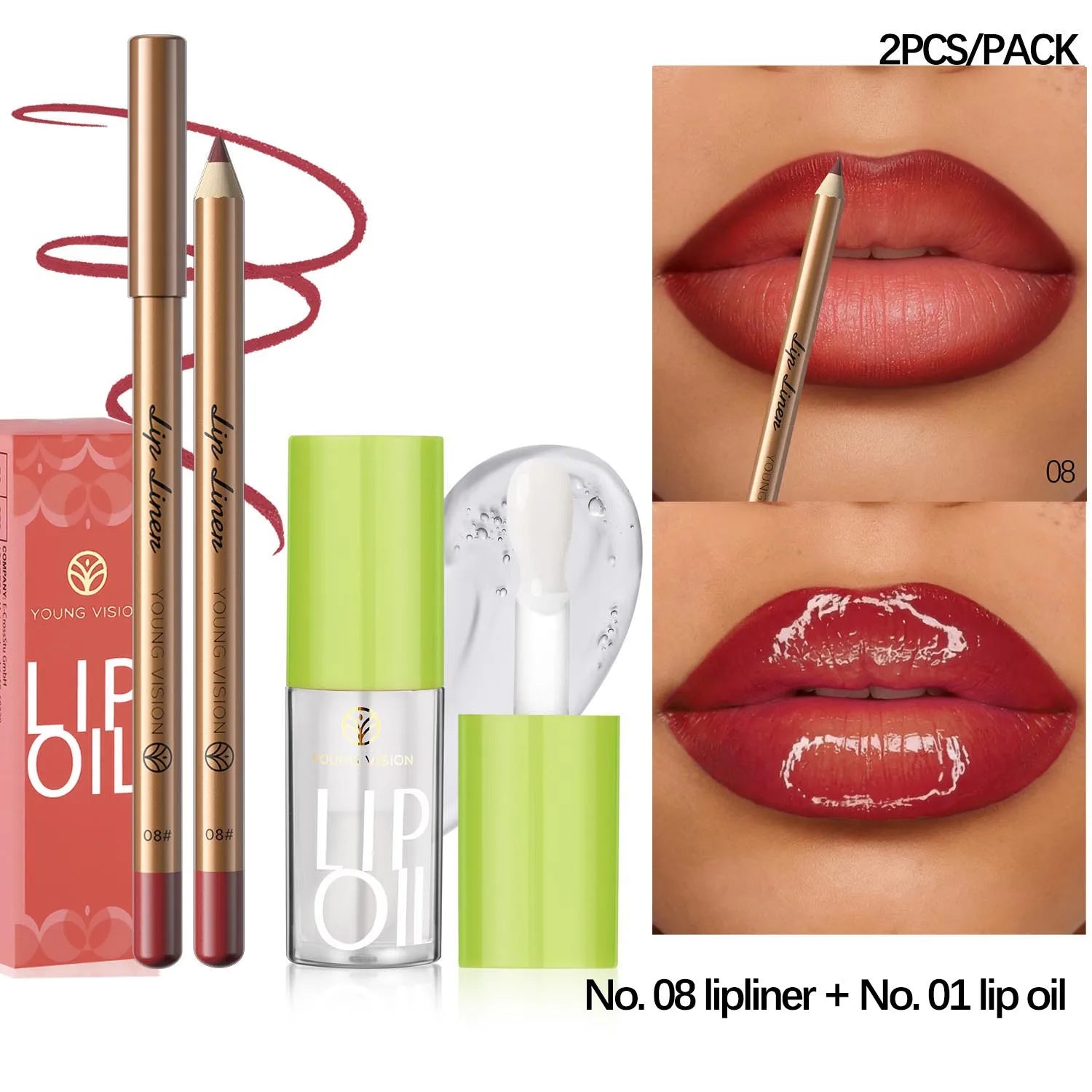 Elevate Your Look: USHAS 12-Color Lipstick & Liner Duo