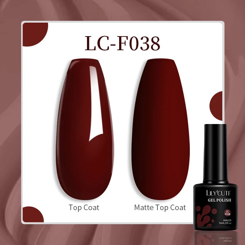 Vibrant LILYCUTE 129 Colors Gel Polish - 7ML Perfection